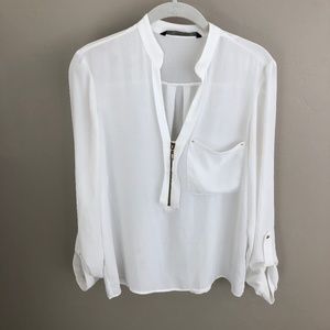 ZARA- WHITE BLOUSE